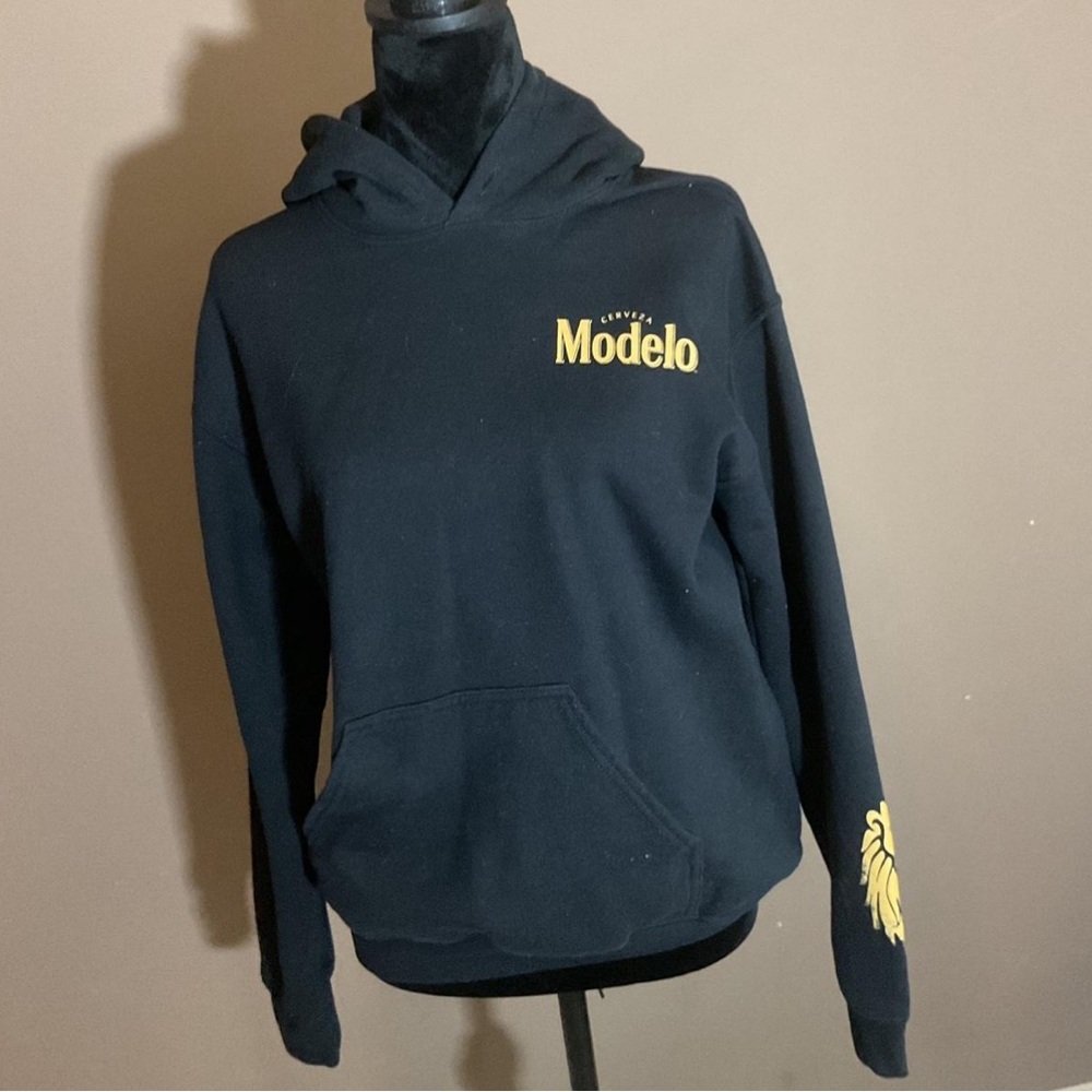 American Eagle Outfitters Black Hoodie with Gold Accents